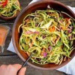 spicy peanut zoodle salad